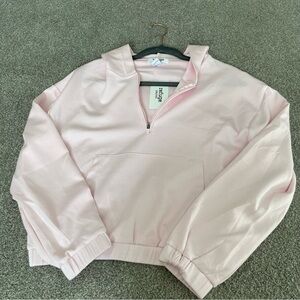 3/$45 Baby Pink Half Zip Hoodie Sweatshirt